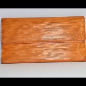 Authentic Louis Vuitton Epi Orange Long Wallet - image 1